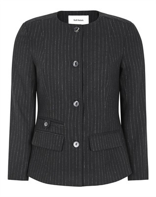 SRYvonne Round Neck Blazer - Black